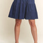 ADORA Elastic Waist Wide Leg Denim Shorts Denim Shorts