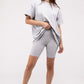 Cotton Round Neck Top & Biker Shorts Set Outfit Sets