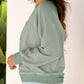 Flower Patch Drop Shoulder Sweatshirt - DAVERRI FASHIONS