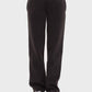 Mono B Elastic Waist Fleece Pants with Pockets Black