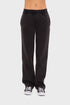 Mono B Elastic Waist Fleece Pants with Pockets Black