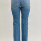 Judy Blue Full Size Mid Rise Slim Bootcut Tummy Control Release Hem Jeans Plus Size - DAVERRI FASHIONS