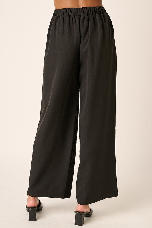 Mittoshop Inverted Pleat Detail Wide Leg Pants Pants