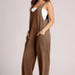 Lovelet Wide Strap Jumpsuit with Pockets - DAVERRI FASHIONS