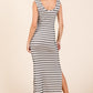 Mittoshop Striped Scoop Neck Sleeveless Maxi Dress - DAVERRI FASHIONS