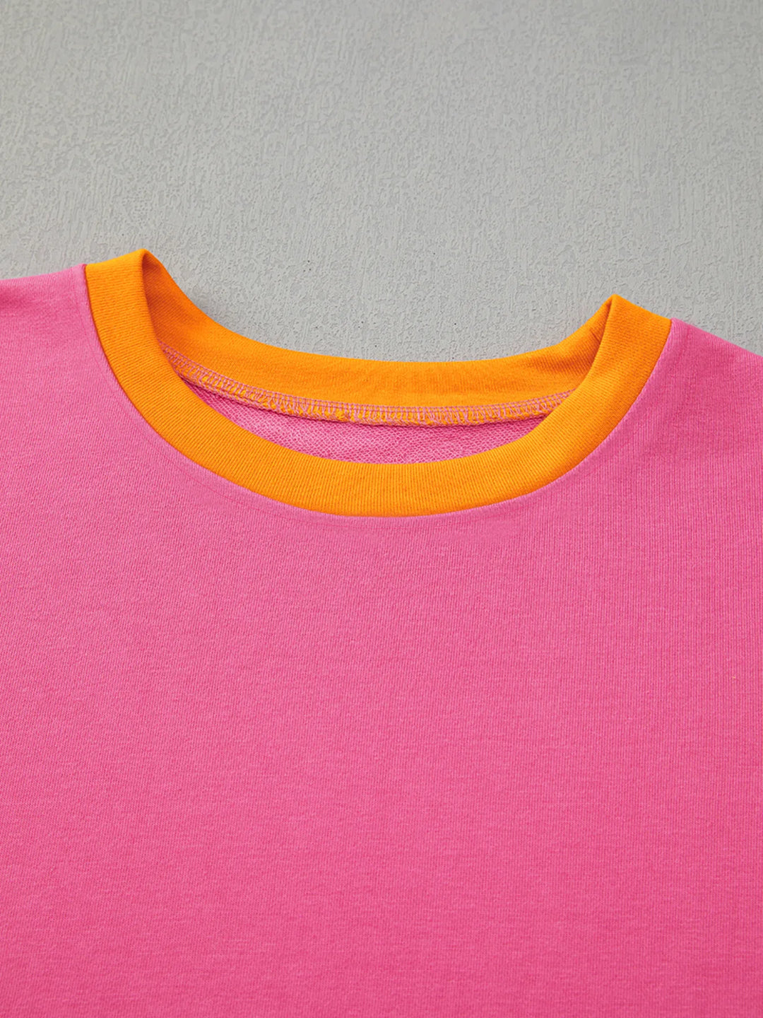 Color Block Round Neck Top and Pants Set | Loungewear Sets Daverri Fashions