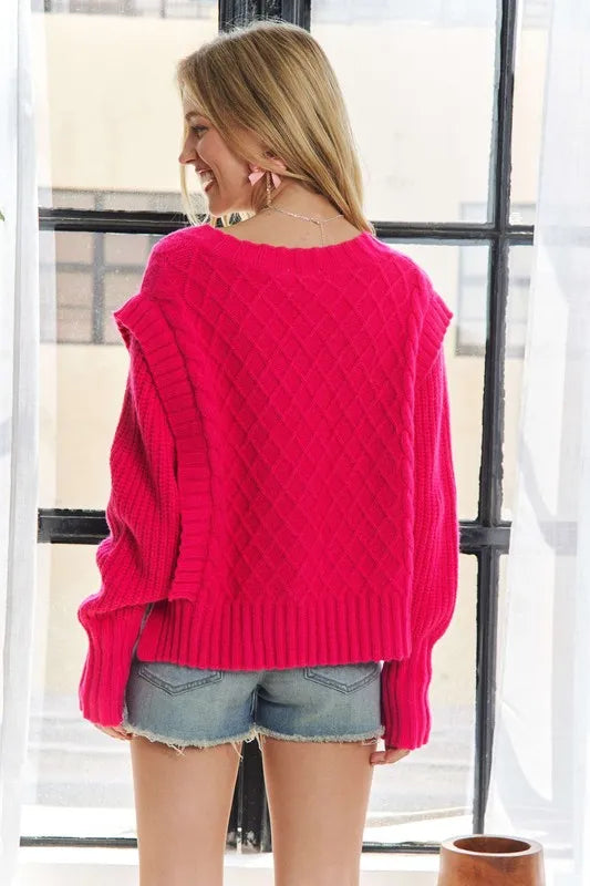 ADORA Ruffle Detail Adorable Sweater Sweaters