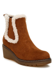 Tan Thunderhoof Faux Fur Lined Chelsea Boots | Boots Daverri Fashions
