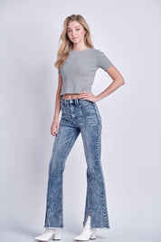 Artemis Vintage High Rise Stretch Flare Jeans | Jeans Daverri Fashions