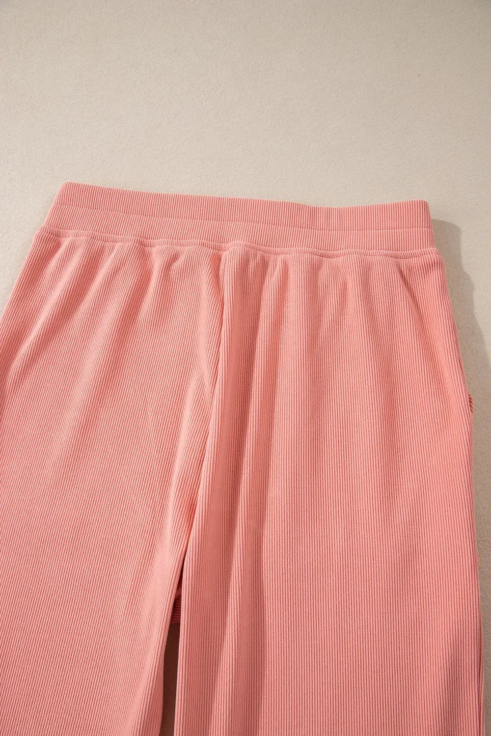 Round Neck Long Sleeve Top and Pants Set - DAVERRI FASHIONS