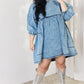 HEYSON Full Size Oversized Denim Babydoll Dress Babydoll Dresses