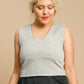 Umgee Full Size Scoop Neck Cropped Tank Tank Tops