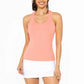 MONO B Slim Fit Scoop Neck Tank WATERMELON