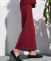 PONTE WIDE LEG ANKLE LENGTH PANTS