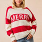 BiBi Christmas Merry Lettering Sweater - DAVERRI FASHIONS