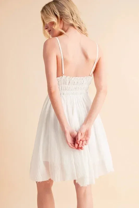 Aemi+Co Lace Detail Mini Cami Dress - DAVERRI FASHIONS