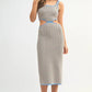 MABLE Multi Color Chevron Knit Bodycon Midi Dress