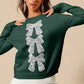 SO ME Sequins Bow Ribbon Embellished Christmas Sweater - DAVERRI FASHIONS