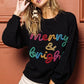 BiBi Tinsel Lettering Christmas Sweater - DAVERRI FASHIONS