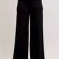 Judy Blue black high-waisted wide-leg denim jeans with sleek silhouette