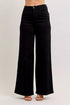 Judy Blue black high-waisted wide-leg denim jeans with sleek silhouette
