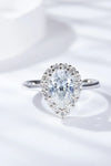1.5 Carat Moissanite Teardrop Ring - DAVERRI FASHIONS