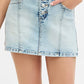 RISEN Full Size High Rise Button Down Skorts Plus Size LIGHT Denim Skirts