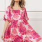 BiBi Floral Square Neck Puff Sleeve Mini Dress - DAVERRI FASHIONS