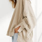 Slit Round Neck Dropped Shoulder Sweatshirt - DAVERRI FASHIONS