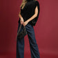 Umgee Velvet Mock Neck Sleeveless Blouse Blouses