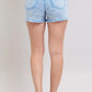 Judy Blue Mid Rise Garment Dyed Denim Shorts Shorts