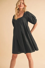 Aemi + Co Square Neck Babydoll Dress with Pockets | Daverri Fashions