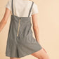 Aemi+Co Plaid Square Neck Romper