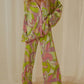 Printed Button Up Shirt and Pants Set - DAVERRI FASHIONS