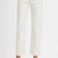 RISEN Full Size Tummy Control Mid Rise Ankle Straight Jeans Plus Size CREAM