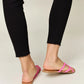 WILD DIVA Crisscross PU Leather Open Toe Sandals Sandals