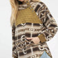 Umgee Aztec Print Sherpa Pullover - DAVERRI FASHIONS