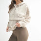 MONO B Drift Burnout Fleece Snap Hoodie NATURAL L