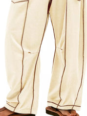 Drawstring Wide Leg Elastic Waist Pants | Pants Daverri Fashions