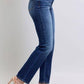Judy Blue Full Size Washed Straight Leg Jeans with Pockets - DAVERRI FASHIONS