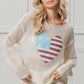 BiBi Sequin American Flag Heart Knit Cover-Up Cover-Ups