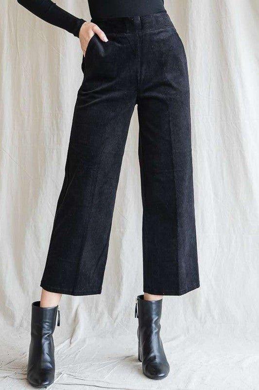 Plus Size Velvet Capri Pants Pants