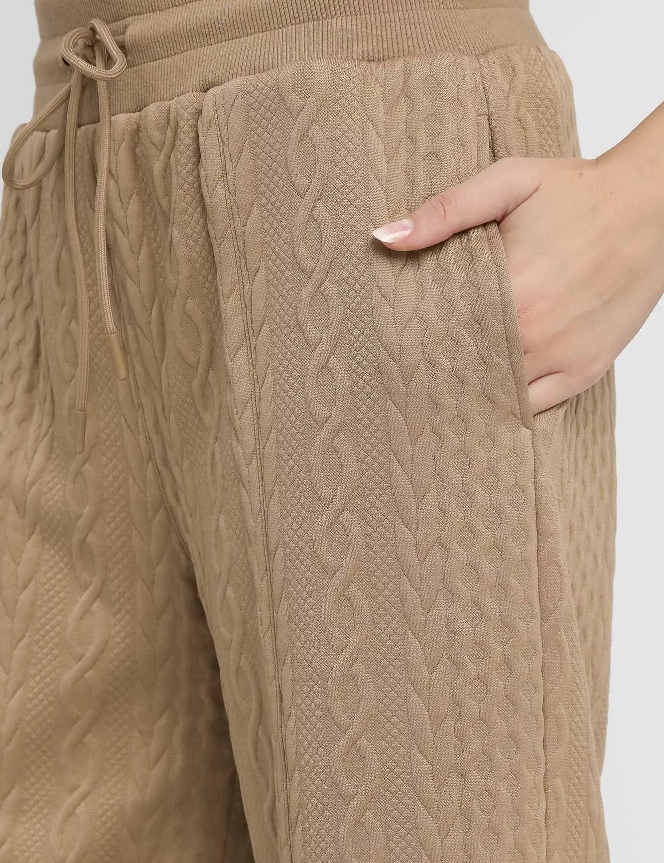 Umgee Cable Knit Textured Wide Leg Pants | Pants Daverri Fashions