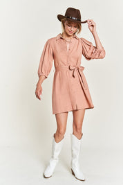 Solid Button Down Dress Plus Size | Mini Dresses Daverri Fashions