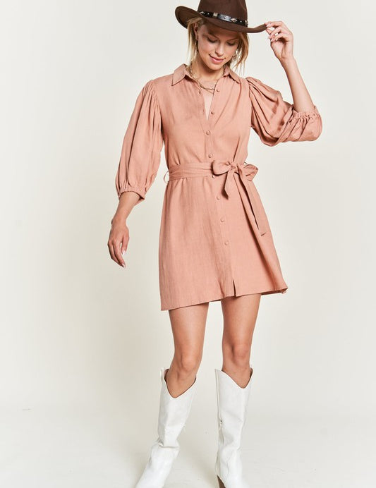 Solid Button Down Dress Plus Size | Mini Dresses Daverri Fashions