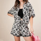 VERY J Plus Size Tropical Printed Shirt Top & Shorts Set Plus Shorts Sets