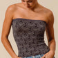 SO ME Jacquard Floral Two Tone Seamless Tube Top Tube Tops