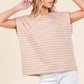 Lime 'N' Chili Striped Muscle Sleeve Top