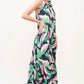 And The Why Botanical Printed Halterneck Tiered Maxi Dress - DAVERRI FASHIONS