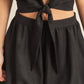 HYFVE Front Tie Top and Bubble Hem Shorts Shorts Sets
